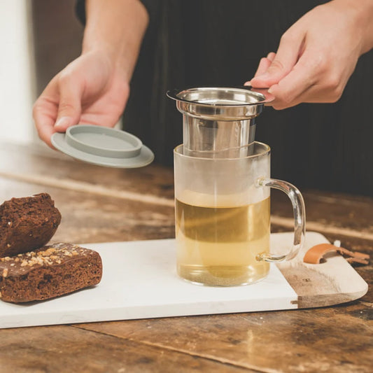 Mug Infusor de Vidrio1#Sin color