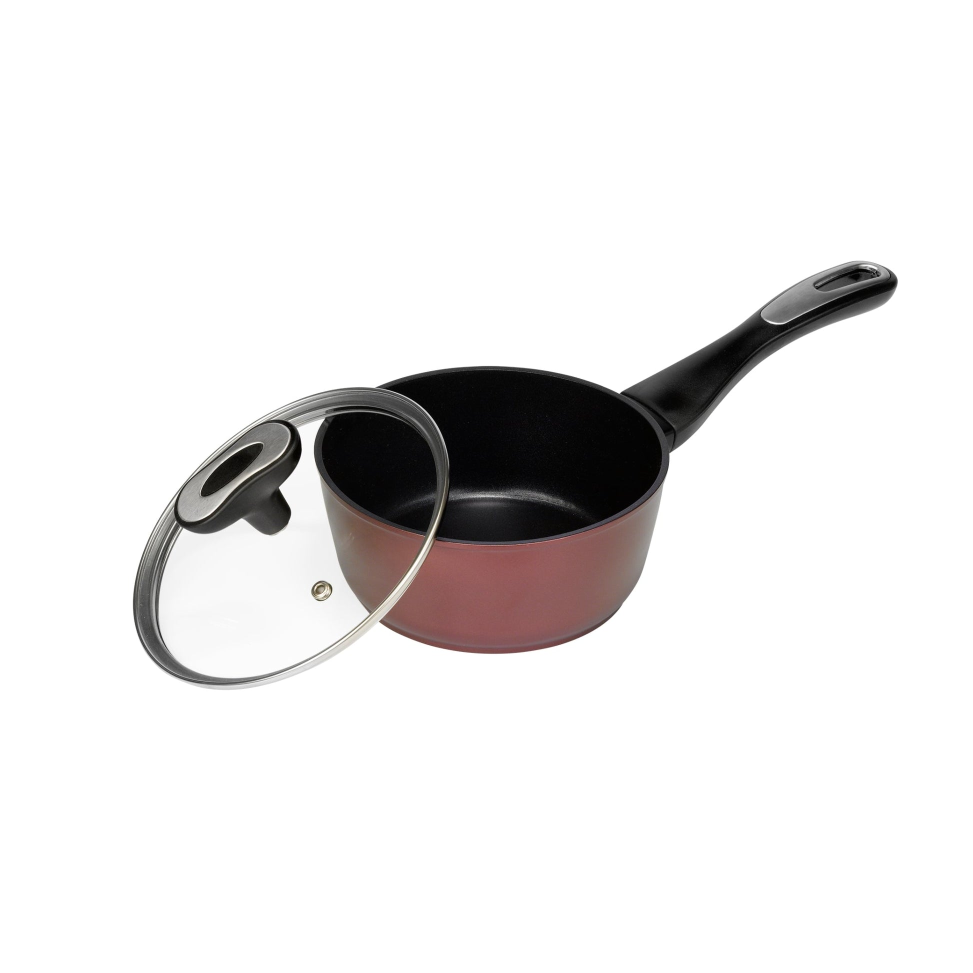 Olla Con Mango Antiadherente Full Inducción cf9161#Burdeo