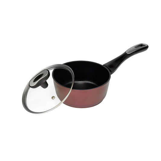 Olla Con Mango Antiadherente Full Inducción cf9161#Burdeo