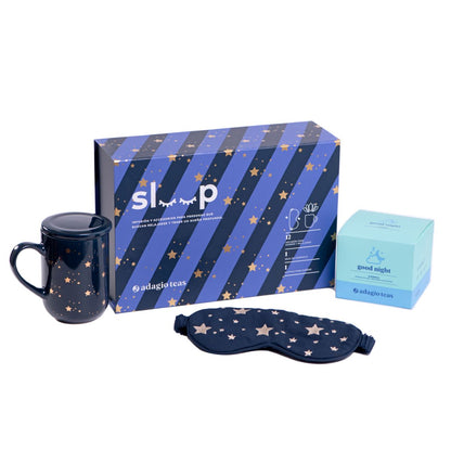 Pack 12 Teabags Sleep con Mugbhoro 470 ml y Antifaz1#Azul