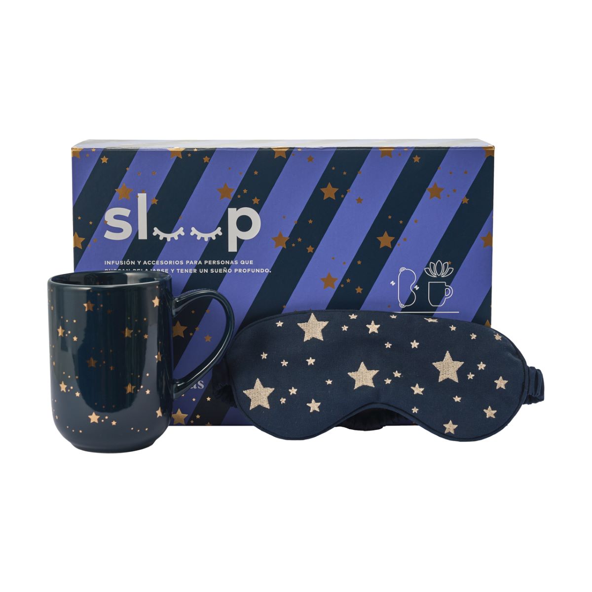 Pack 12 Teabags Sleep con Mugbhoro 470 ml y Antifaz2#Azul