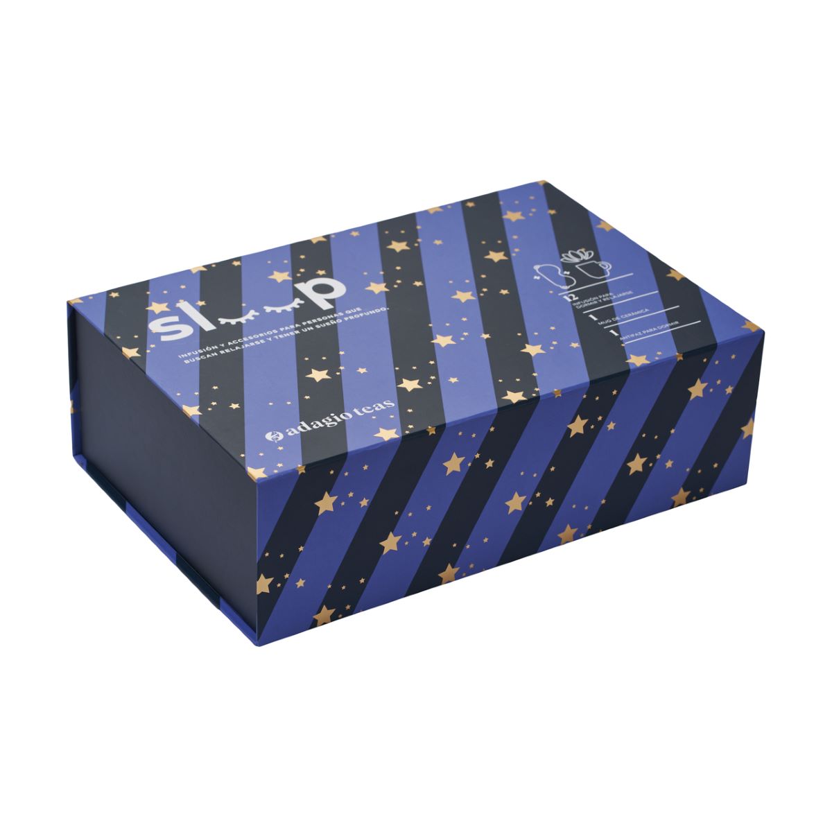 Pack 12 Teabags Sleep con Mugbhoro 470 ml y Antifaz3#Azul