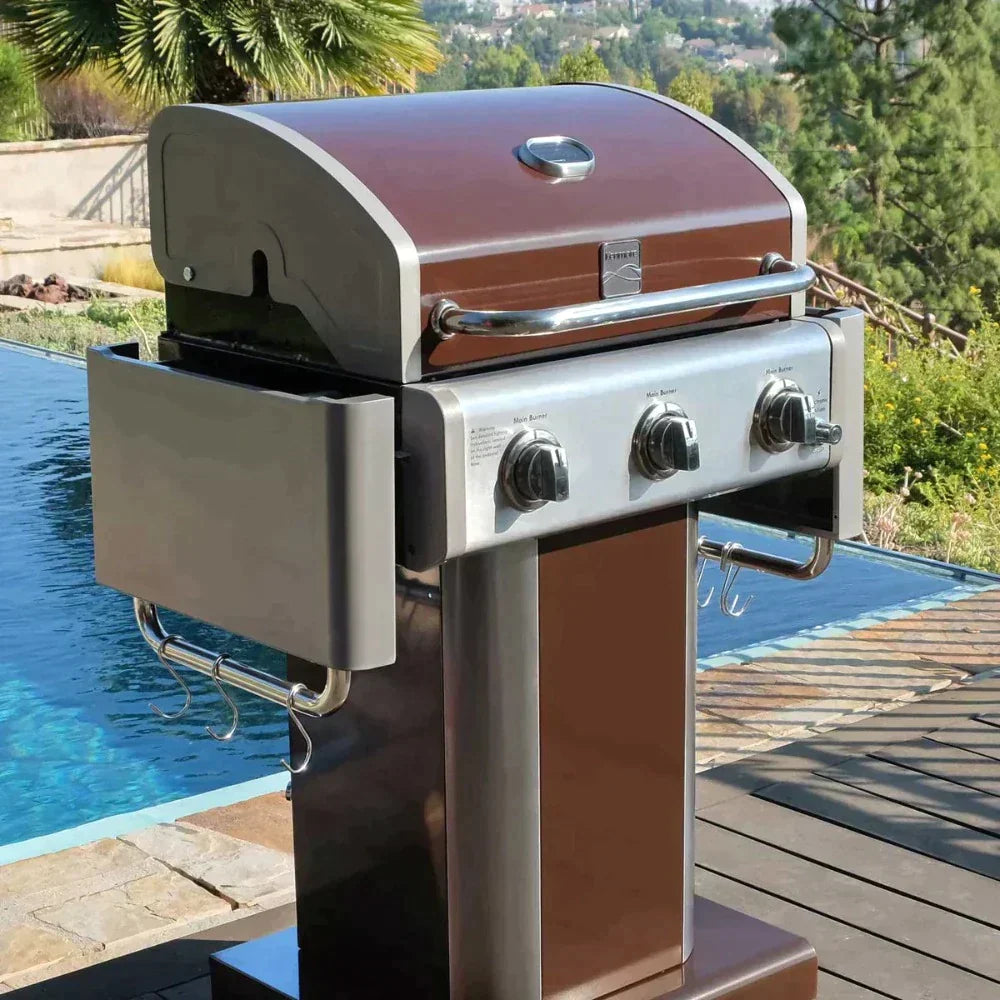 Parrilla a gas 3 Quemadores KE-P04031-N9#Café