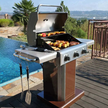 Parrilla a gas 3 Quemadores KE-P04031-N10#Café