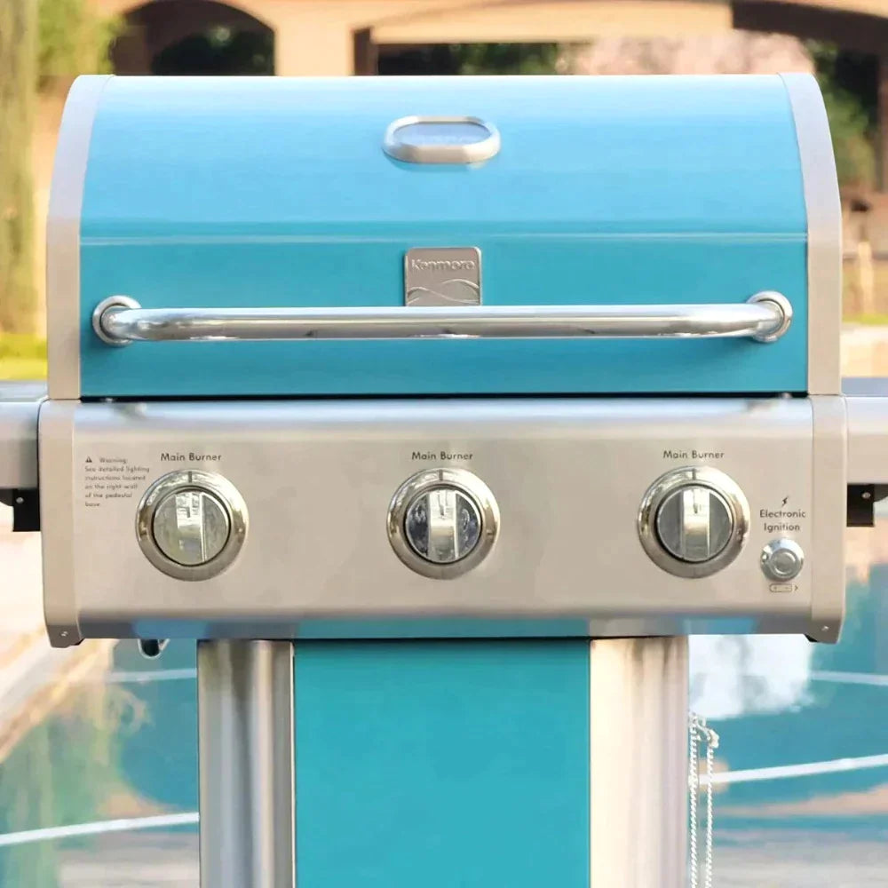 Parrilla a Gas 3 Quemadores KE-P04032-N9#Celeste