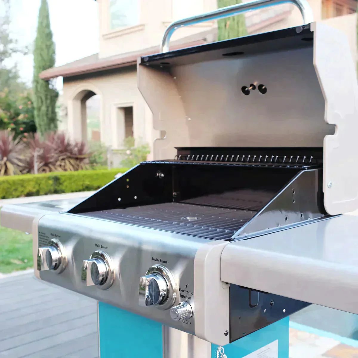 Parrilla a Gas 3 Quemadores KE-P04032-N3#Celeste