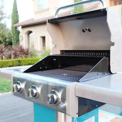 Parrilla a Gas 3 Quemadores KE-P04032-N3#Celeste