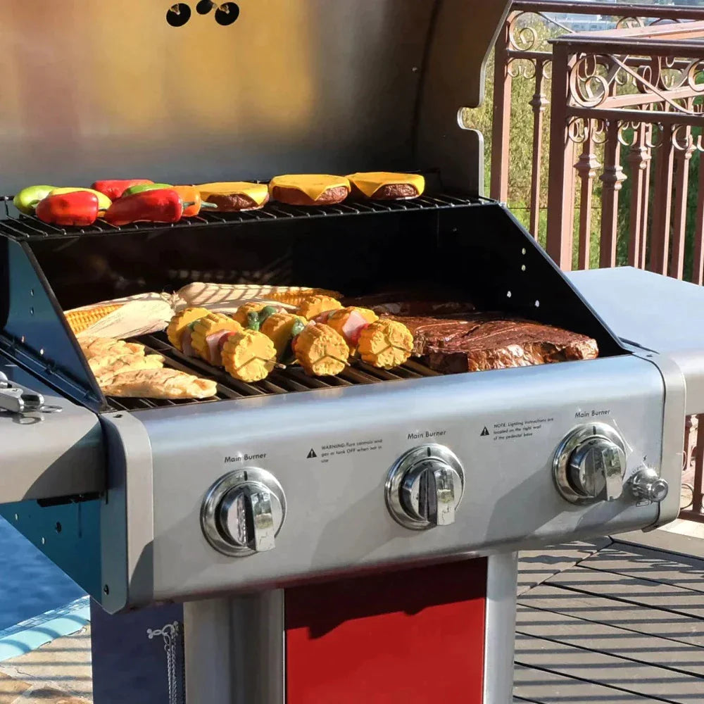 Parrilla a Gas 3 Quemadores KE-P04033-N8#Rojo