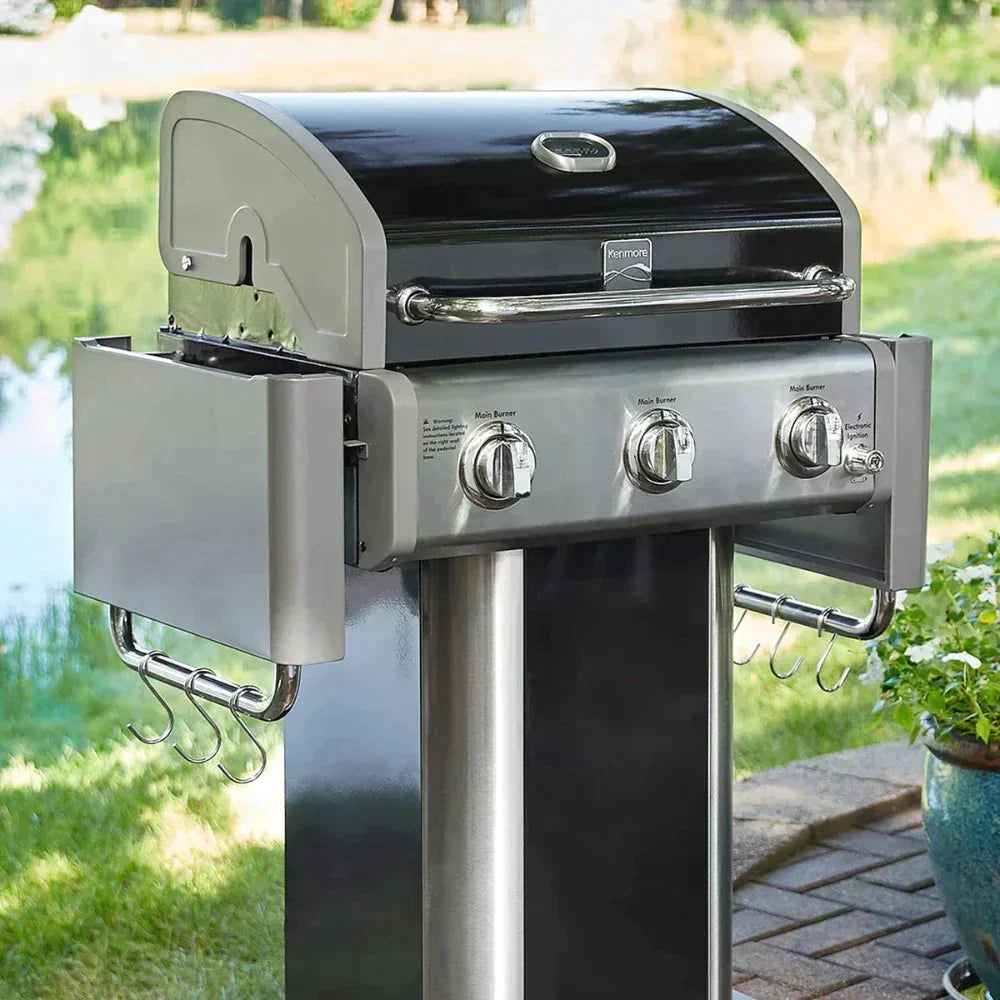 Parrilla a gas 3 Quemadores KE-P04034-N8#Negro