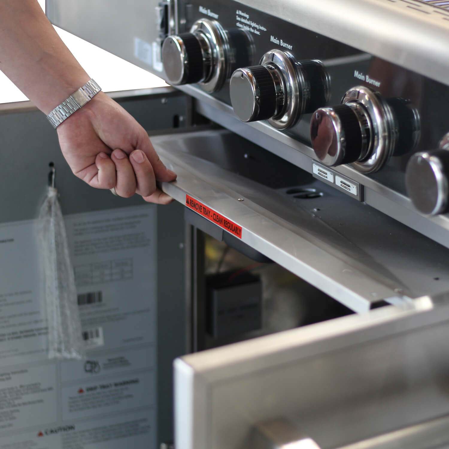 Parrilla a Gas Elite 4 Quemadores + Quemador Lateral KE-P48589-N8#Acero