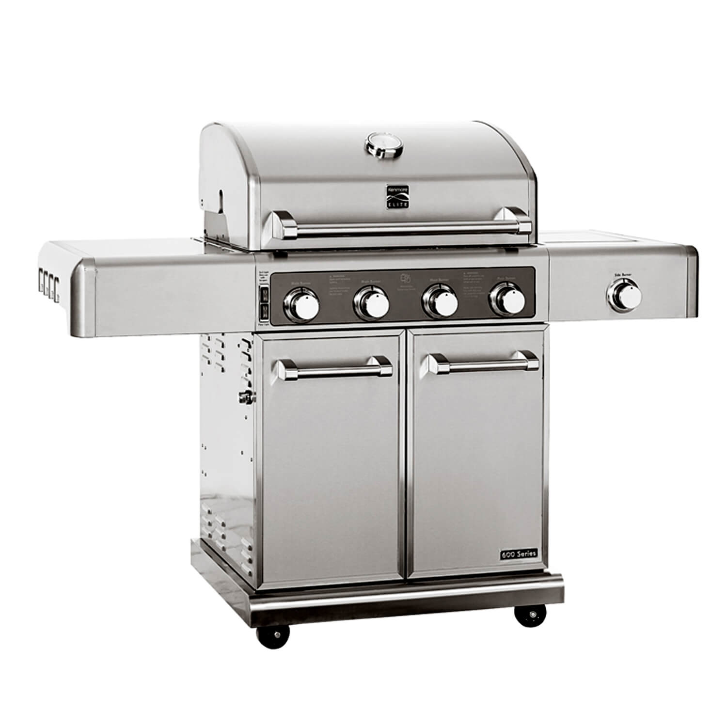 Parrilla a Gas Elite 4 Quemadores + Quemador Lateral KE-P48589-N1#Acero