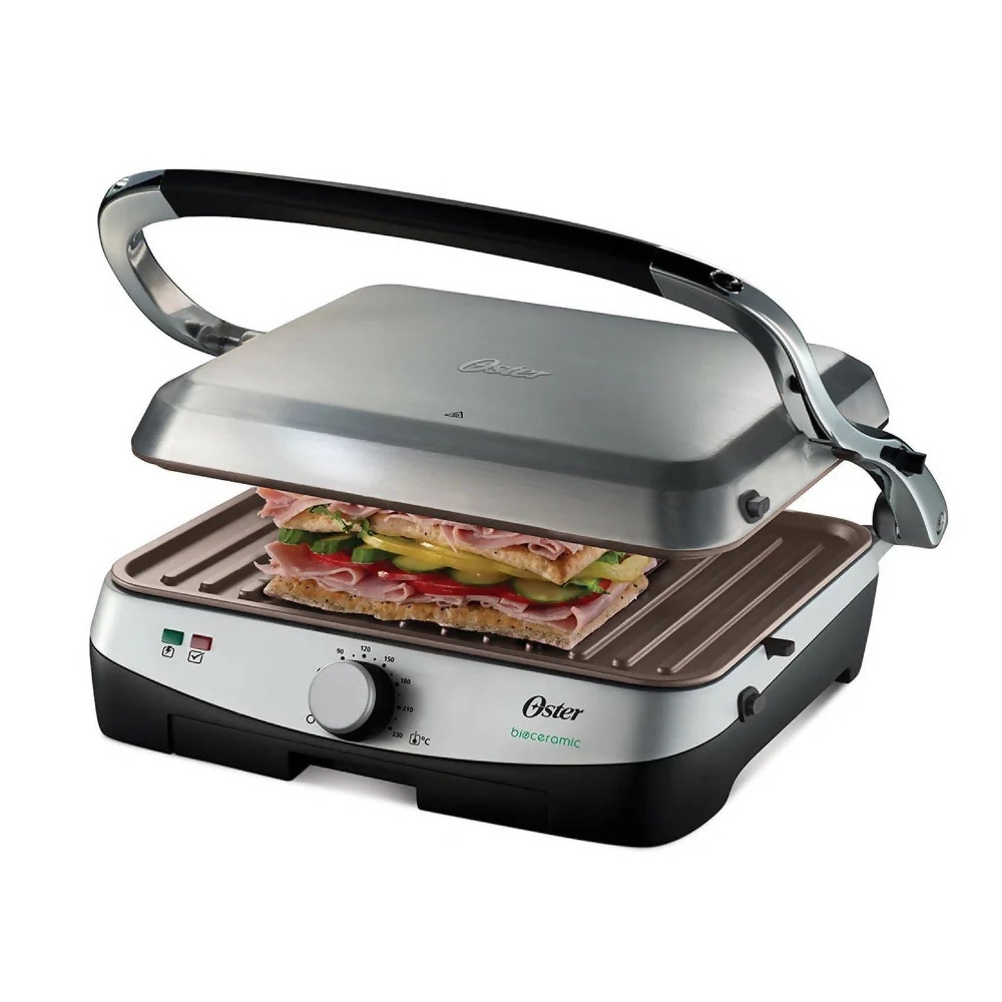 Parrilla Panini Eléctrica Apertura 180° Bioceramic CKSTPA48812#Gris