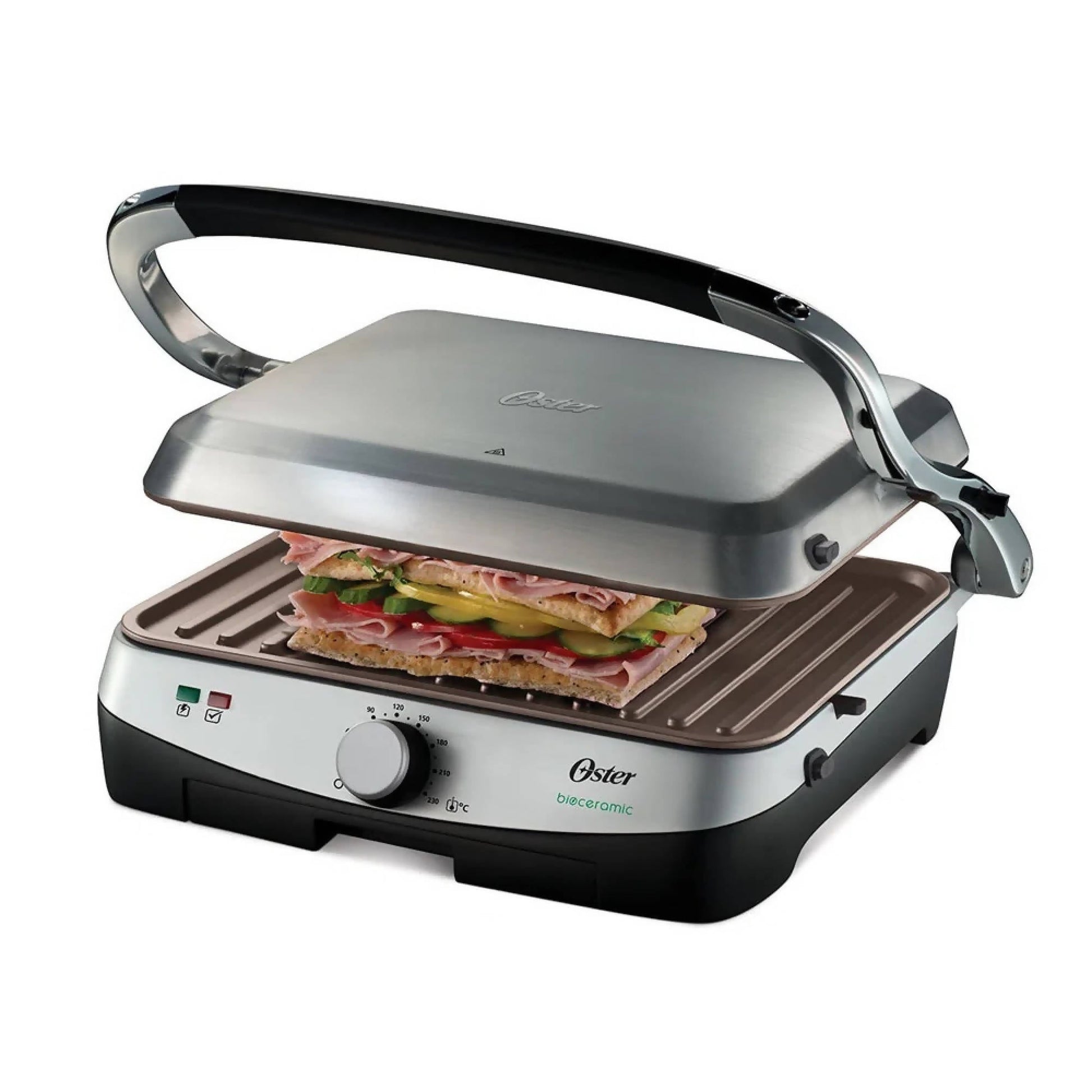 Parrilla Panini Eléctrica Apertura 180° Bioceramic CKSTPA48812#Gris