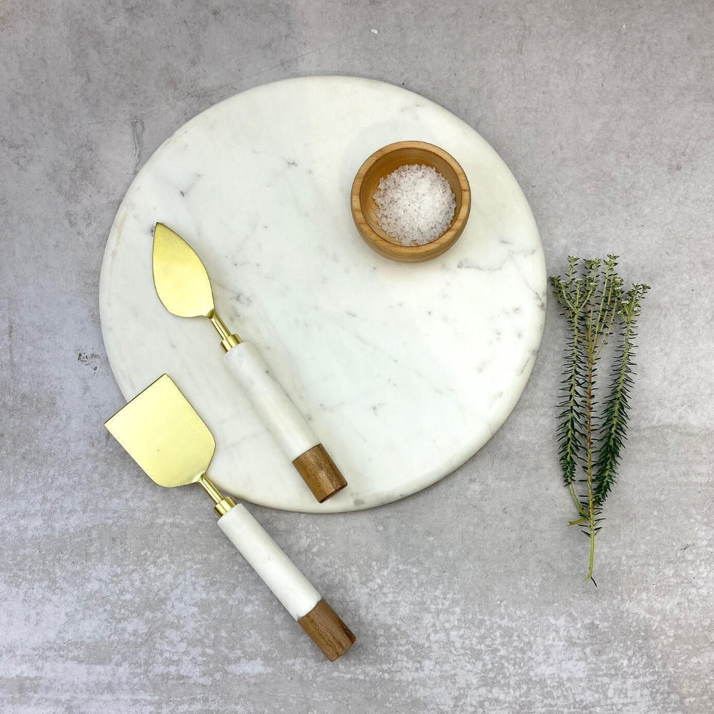 Plato de mármol2#Blanco