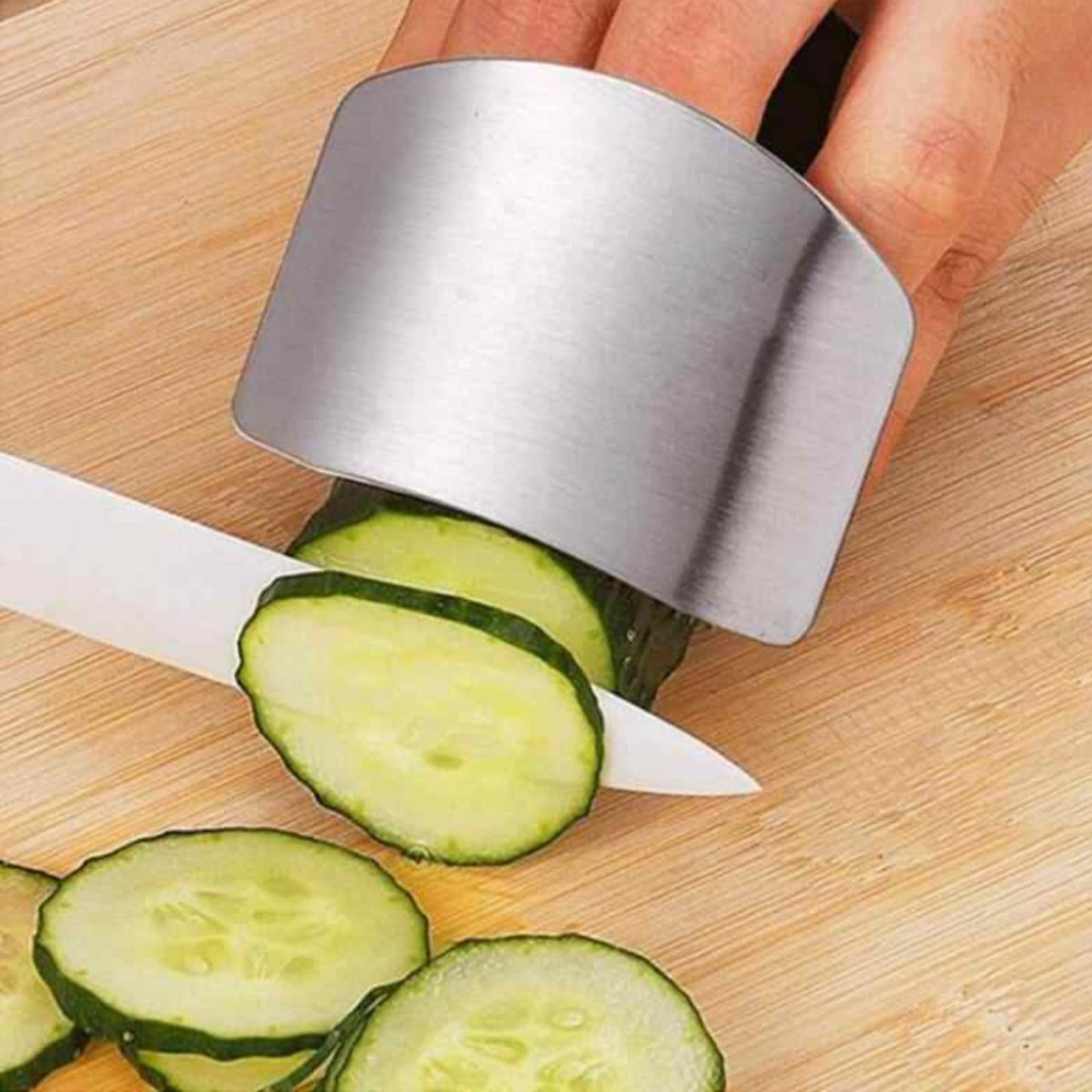 Protector Metálico Dedos para Cortar Cocina2#Plateado