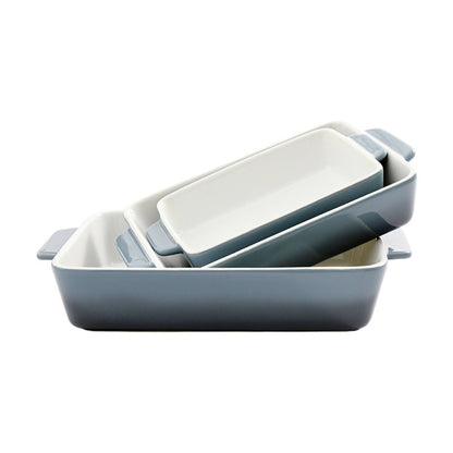 Set 3 Fuentes Cerámica para Horno4#Celeste