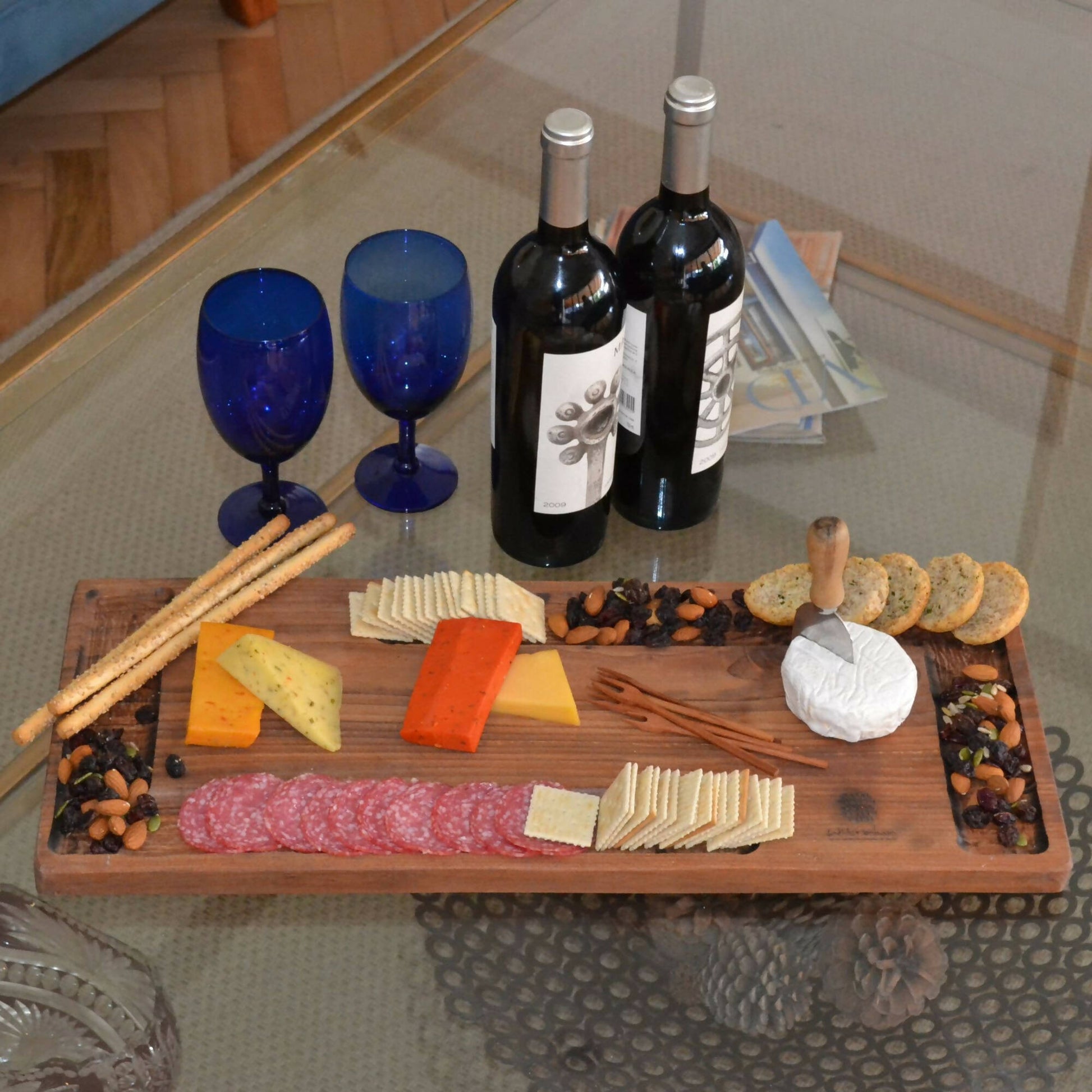 Tabla Queso Porta Galletas 60 cm4#Café