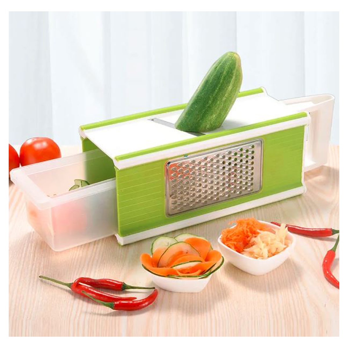 Rallador de Verduras Cocina Multifuncional 5 en 1 Verde1#Verde