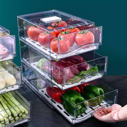 Caja Organizadora Refrigerador con Drenaje Grande