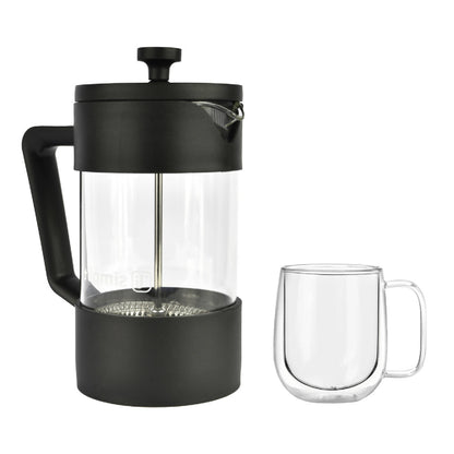 Pack Cafetera Francesa 600 ml +Taza Doble Pared 300 ml1#Negro