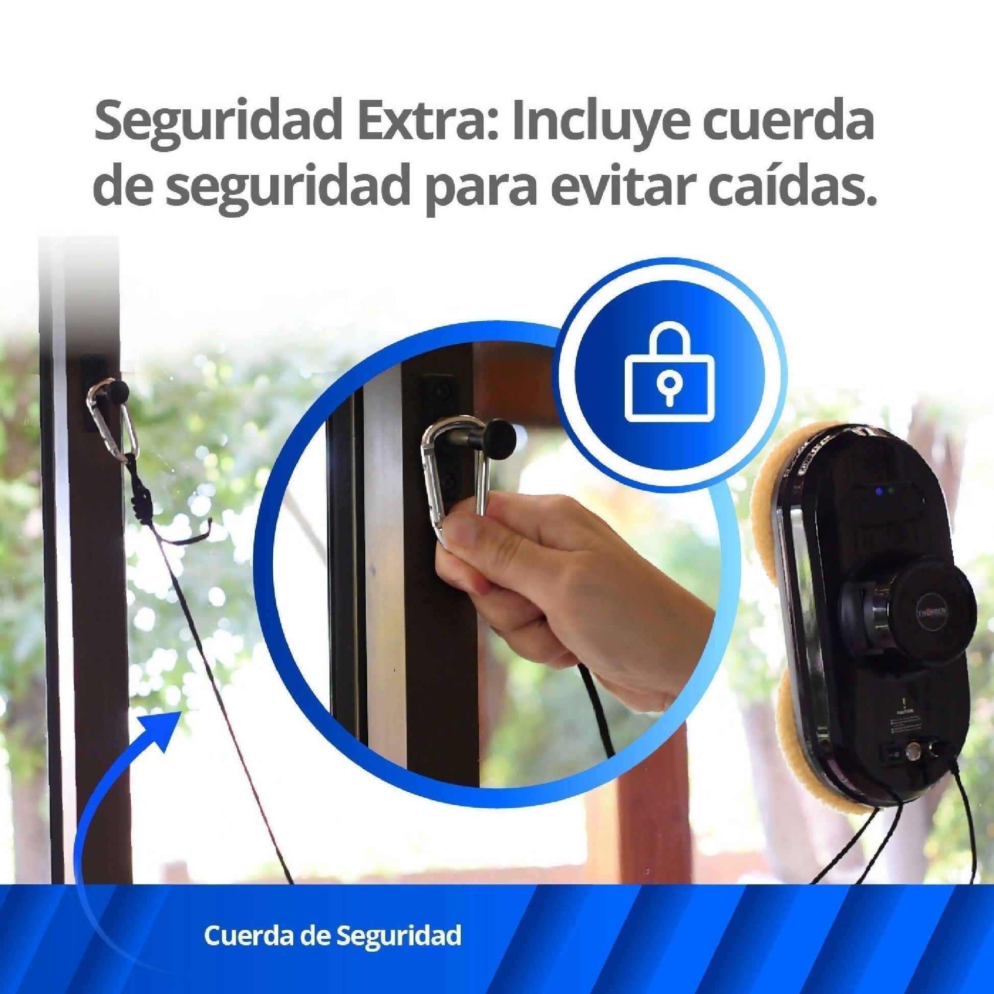 Robot Limpiavidrios Thor Win Bot3#Negro