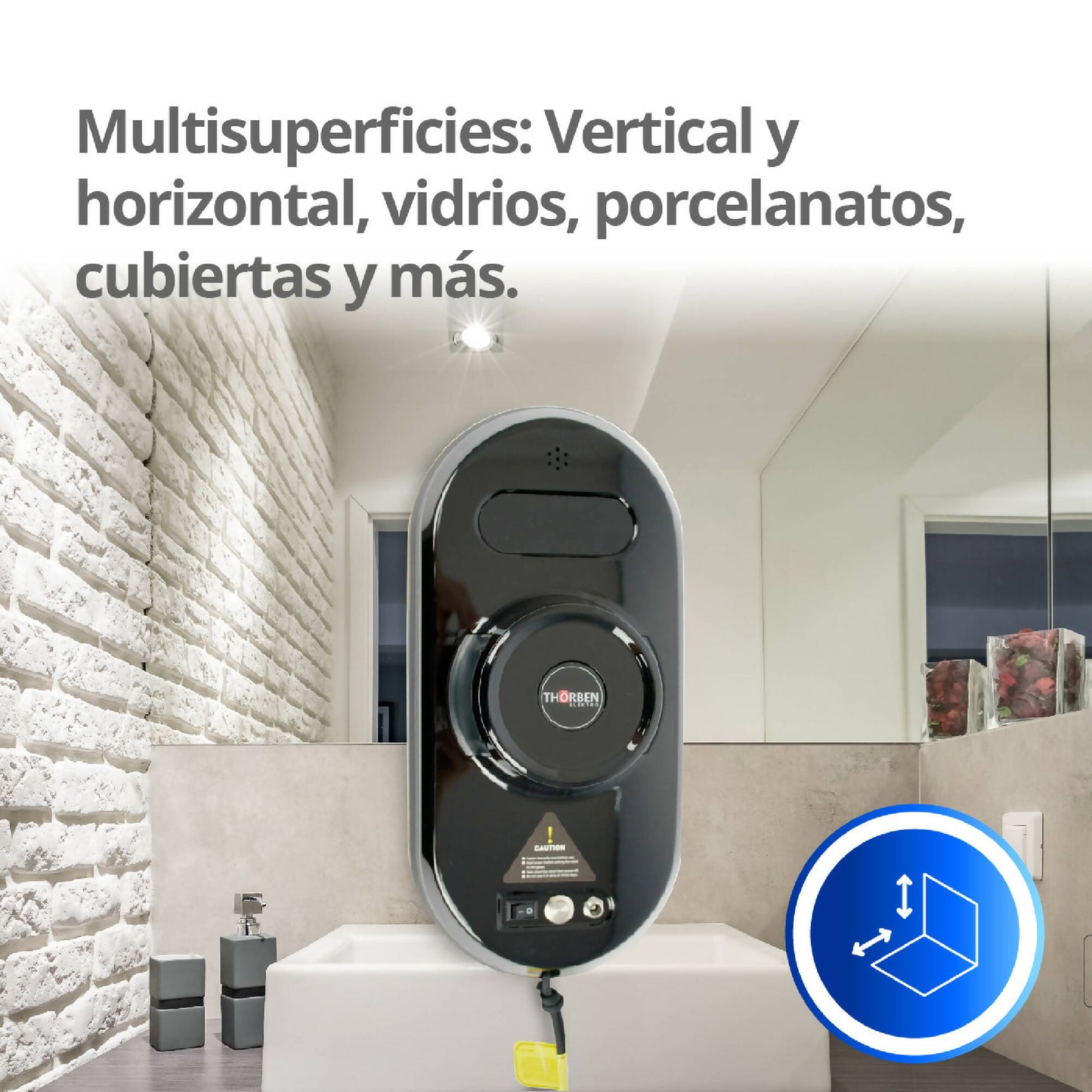 Robot Limpiavidrios Thor Win Bot6#Negro