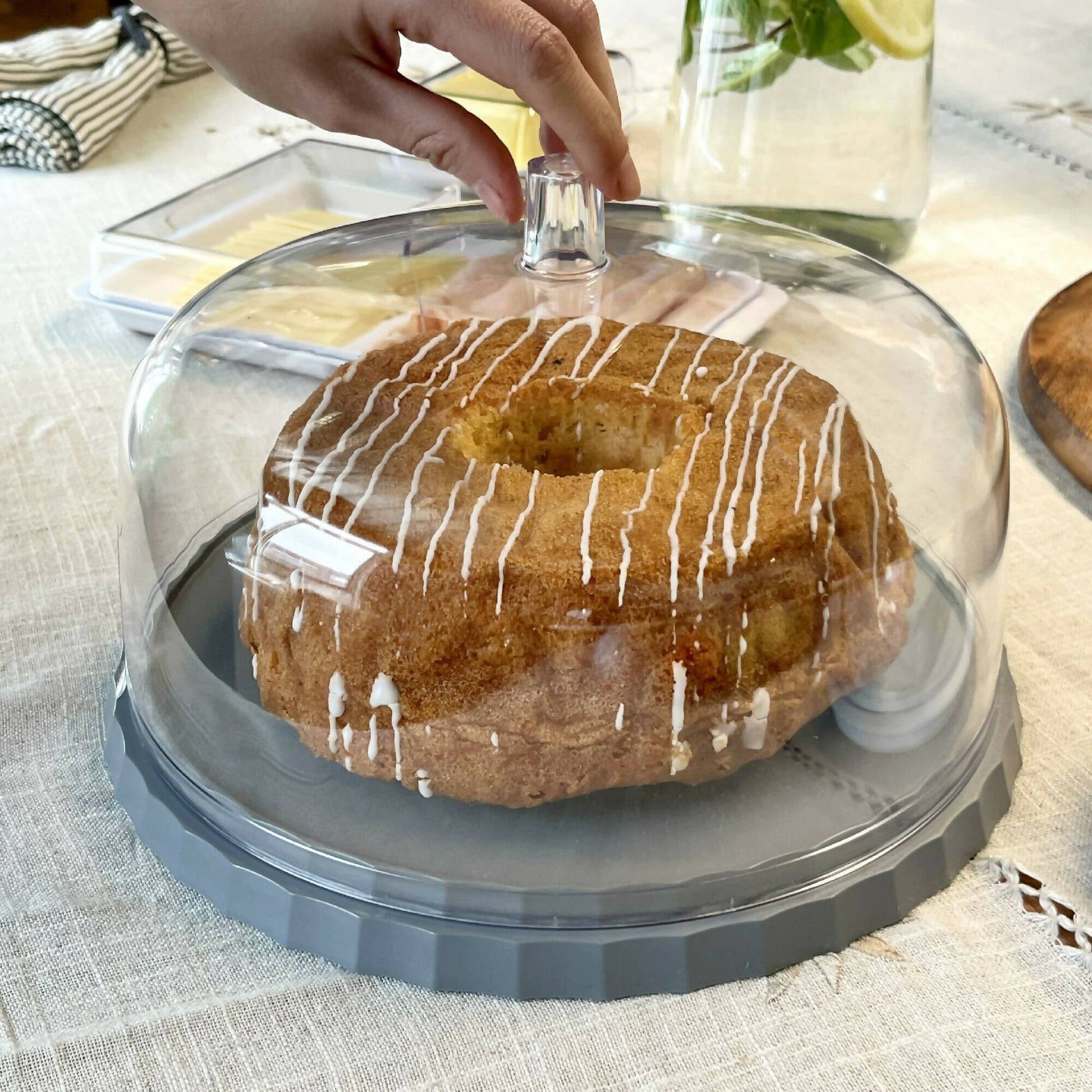 Porta Torta 25 cm1#Gris