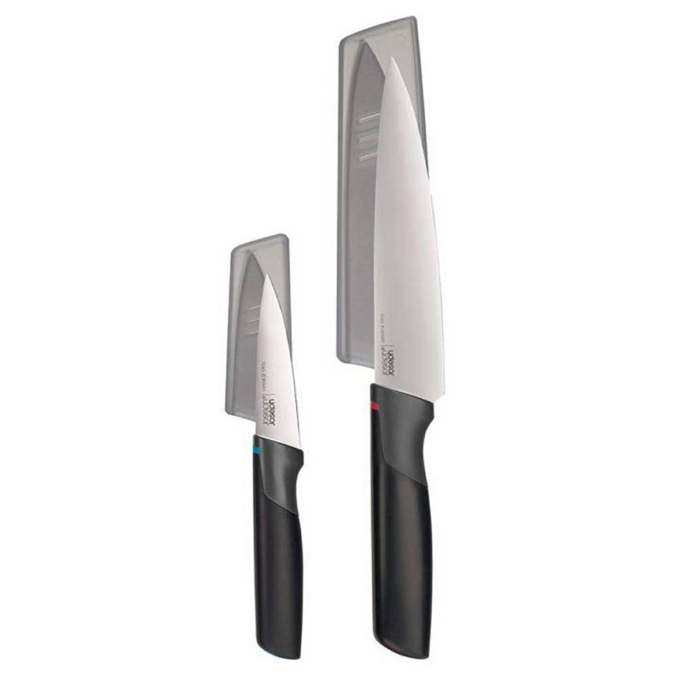 Set 2 Cuchillos Elevate Chef Y Paring4#Negro