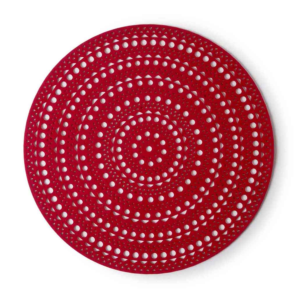 Set 2 Individuales Red Circular1#Rojo