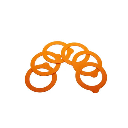 Set 6 Repuestos Silicona Frasco Kilner 0,35 y 2 Lts3#Naranjo