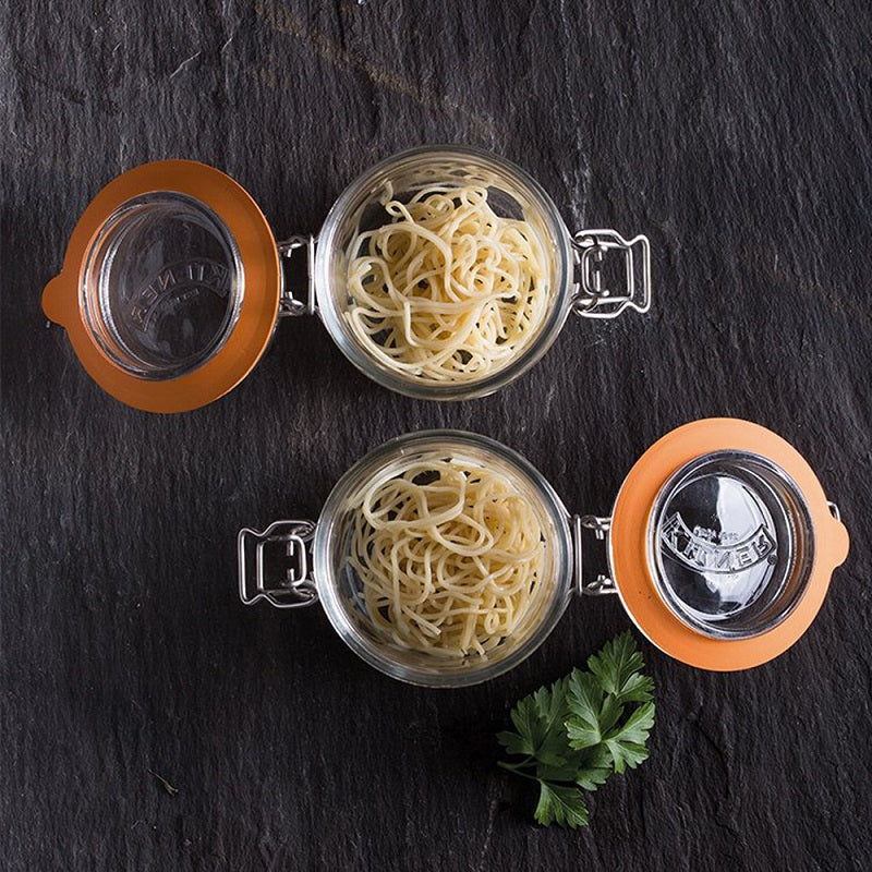 Set 6 Repuestos Silicona Frasco Kilner 0,35 y 2 Lts1#Naranjo