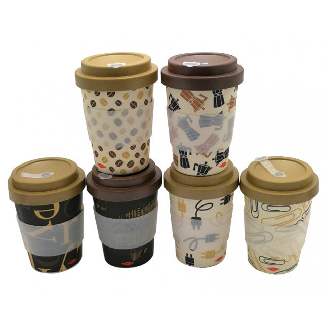 Set 6 Vasos Fibra Bambú6#Multicolor