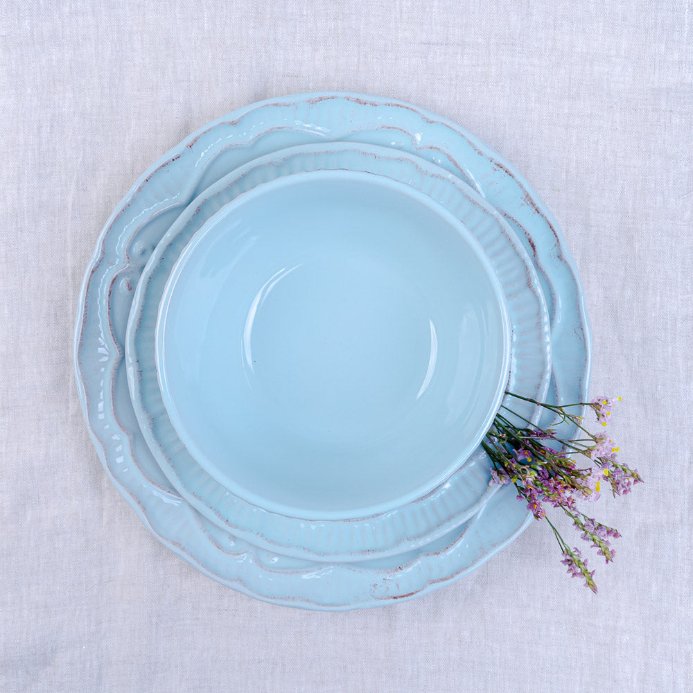 Set de Platos Provenzal6#Celeste