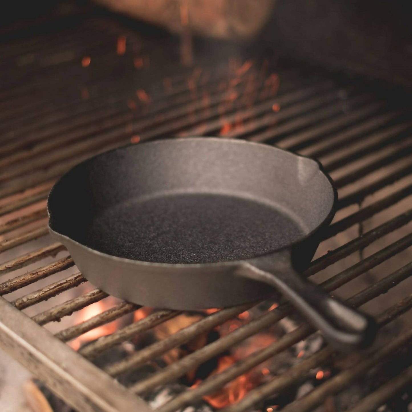 Set Sartén Hierro + Tabla Madera3#Negro