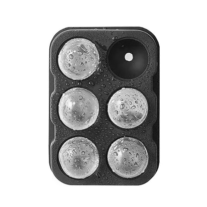 Cubeta de Hielo Silicona 6 Hielos Redondos1#Negro