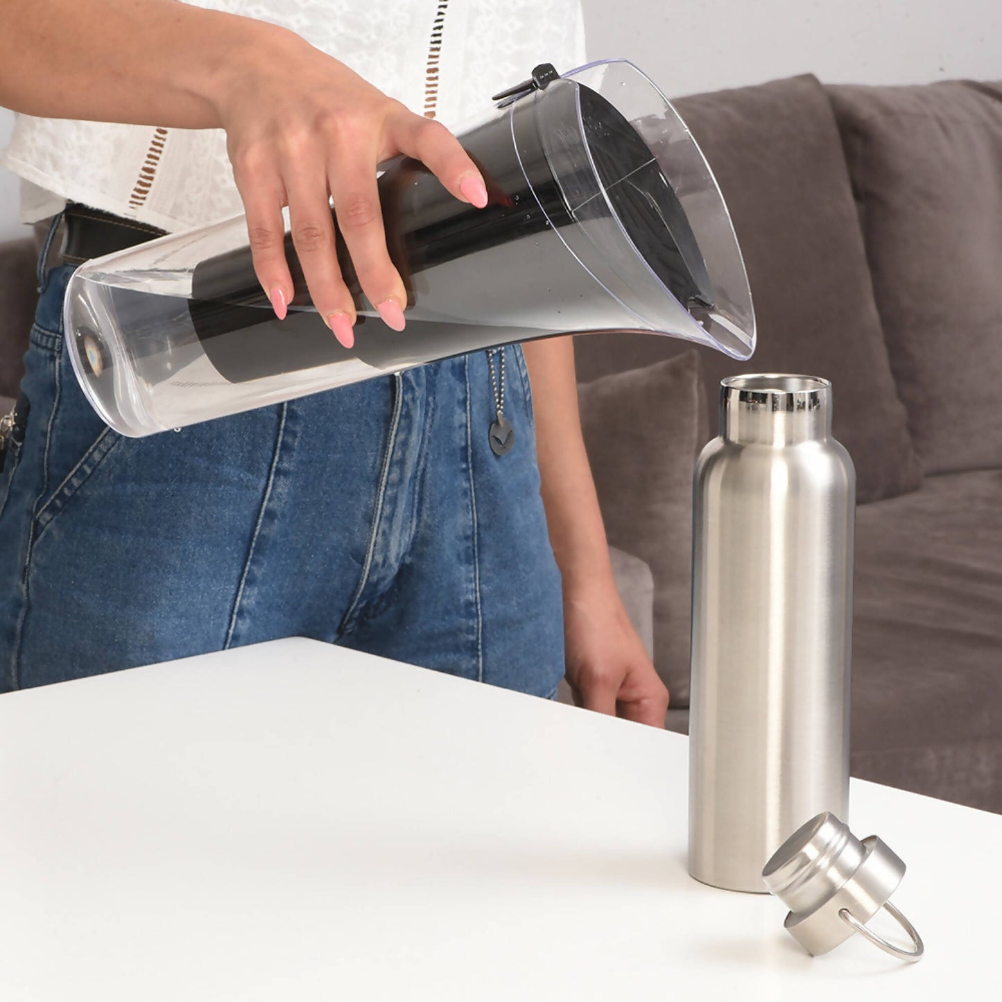 Jarro Filtro Purificador Agua Sense4#Negro