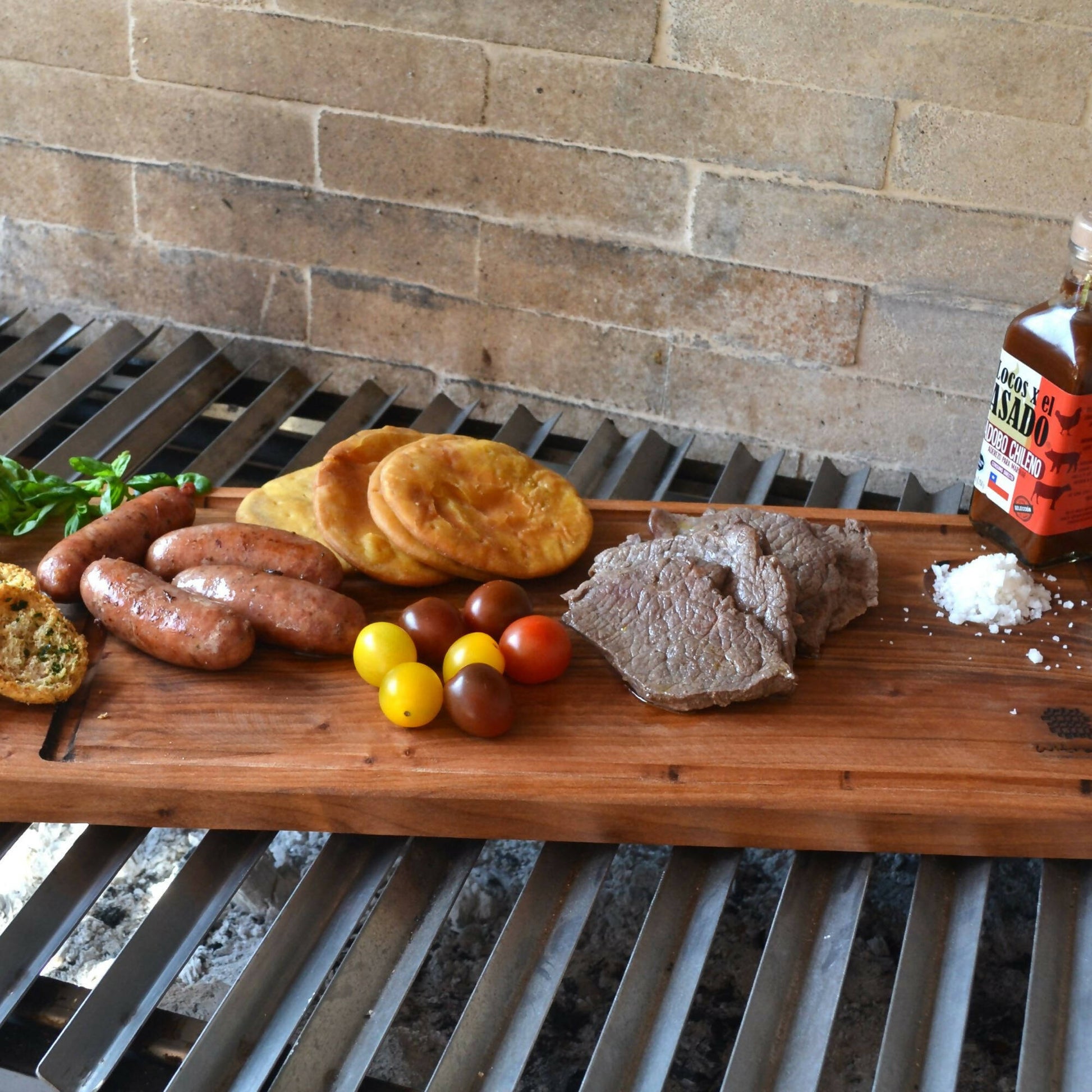 Tabla Asado Porta Sal 70 cms3#Café