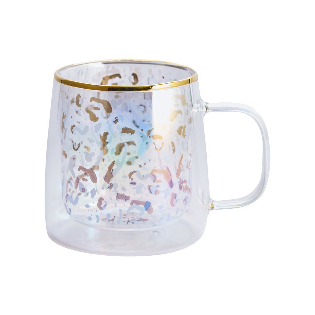 Taza Doble Vidrio Cheetah Iridescent 250 ml2#Sin Color