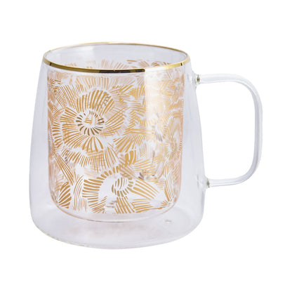 Taza Doble Vidrio Golden Garden 400 ml2#Sin Color