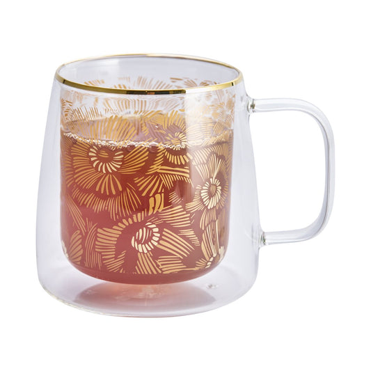 Taza Doble Vidrio Golden Garden 400 ml1#Sin Color