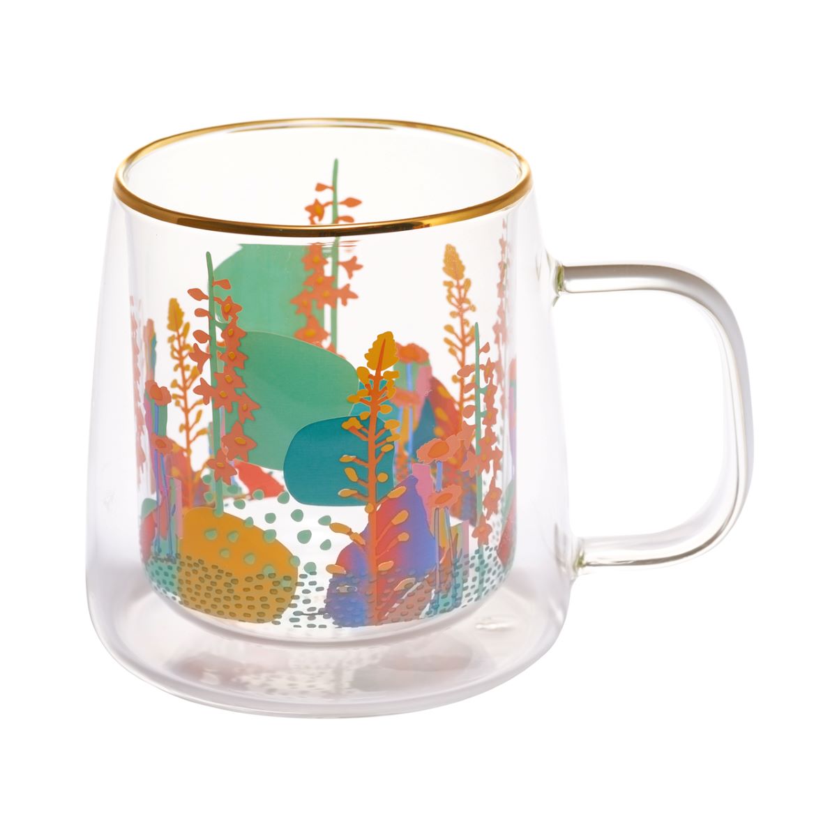 Taza Doble Vidrio Veggie 250 ml2#Multicolor