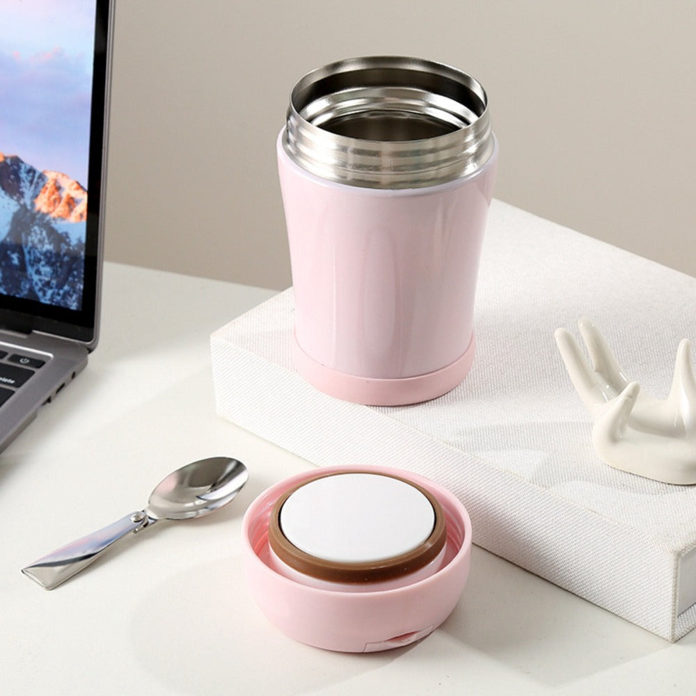 Termo Comida 400ml Cuchara5#Rosado