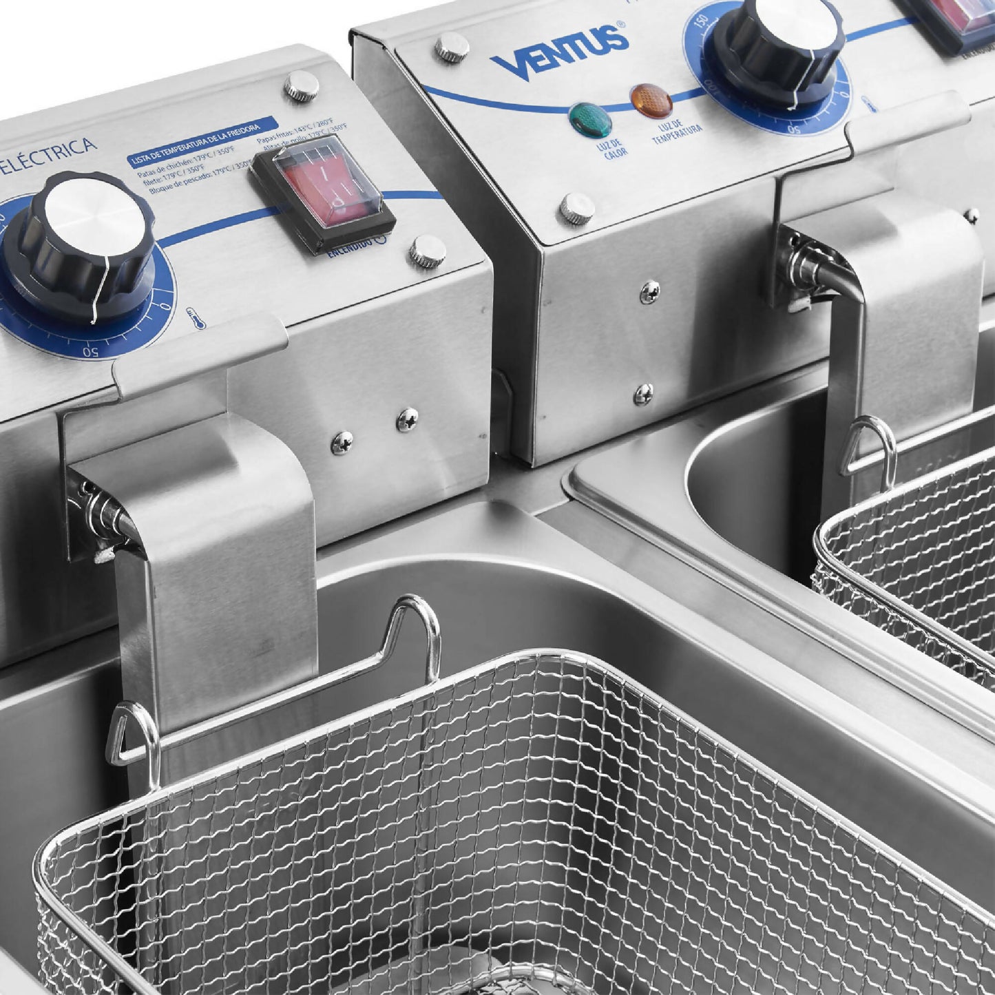 Freidora Sobremesa 6 Litros con 2 Depósitos VFS-0624#Gris