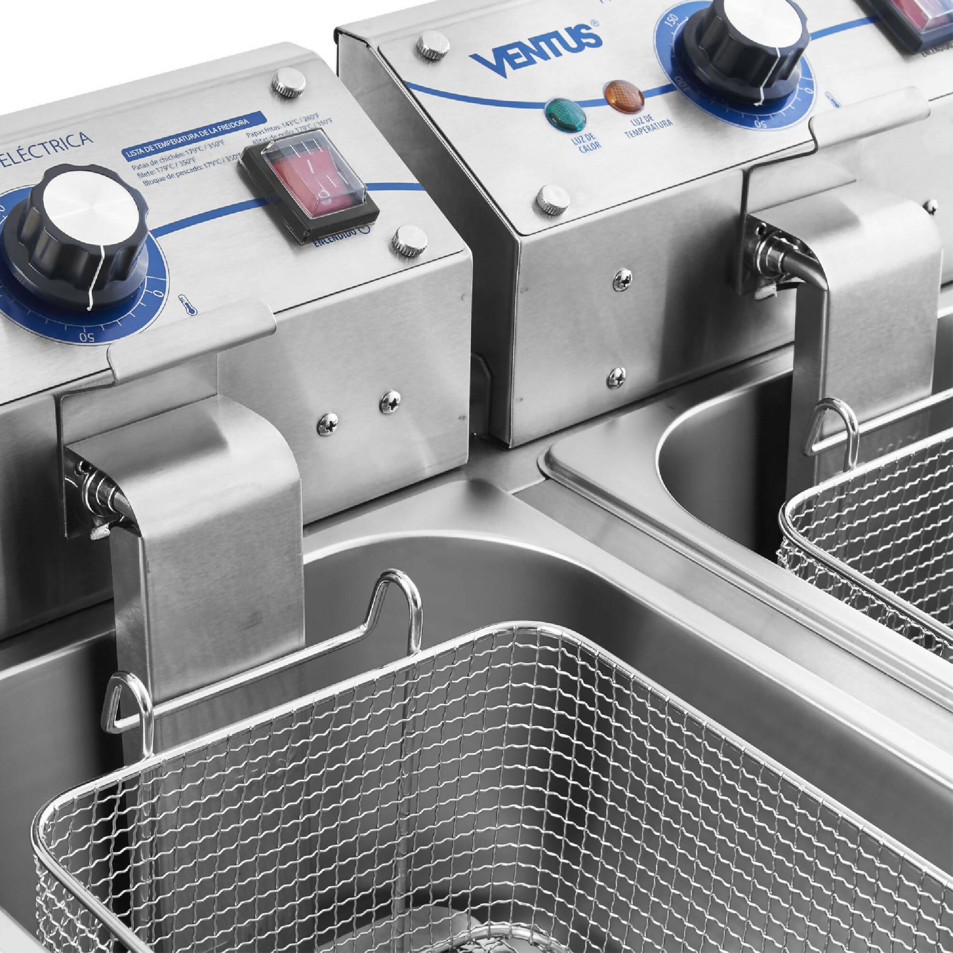 Freidora Sobremesa 6 Litros con 2 Depósitos VFS-0624#Gris