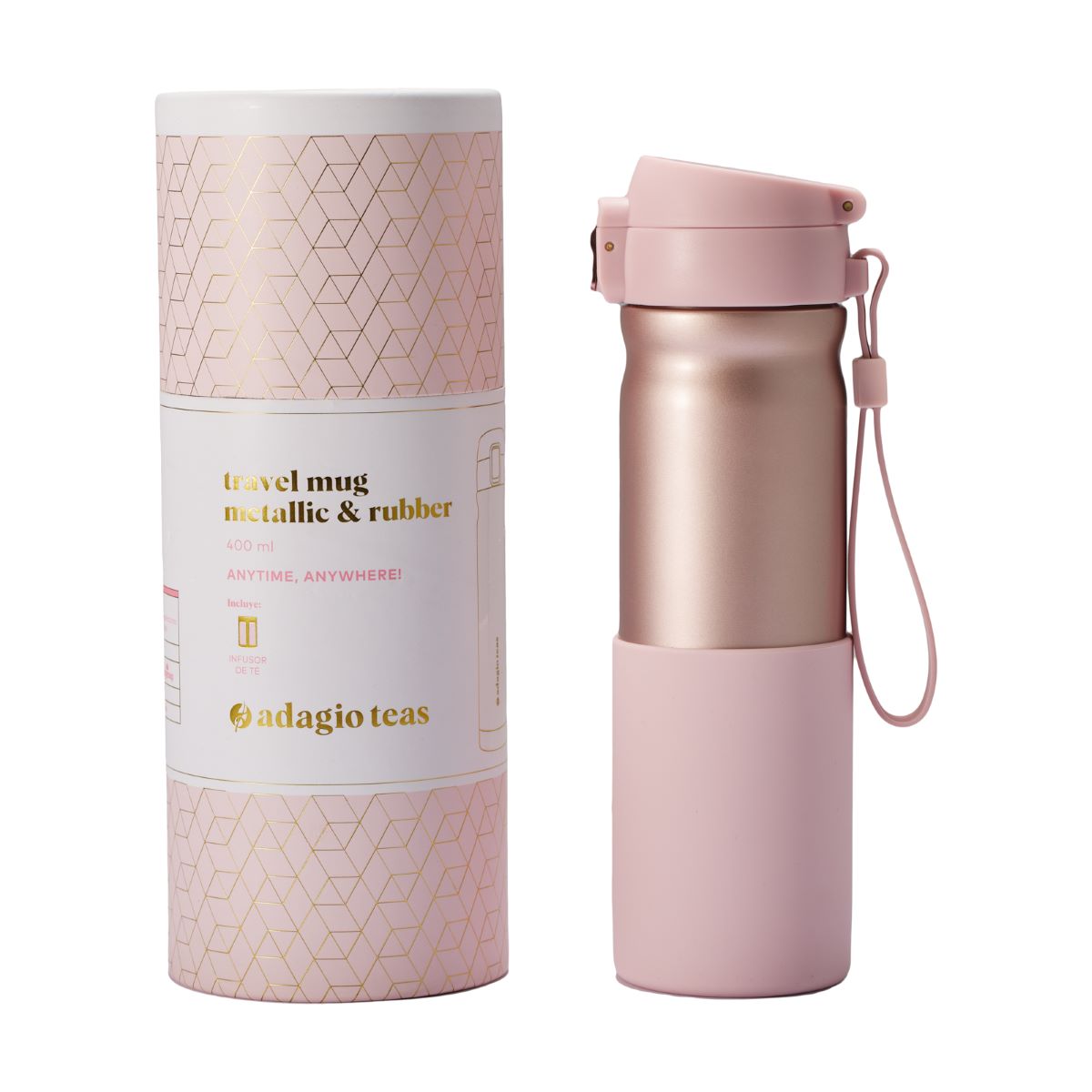 Travel Mug 400 ml con Infusor7#Rosado