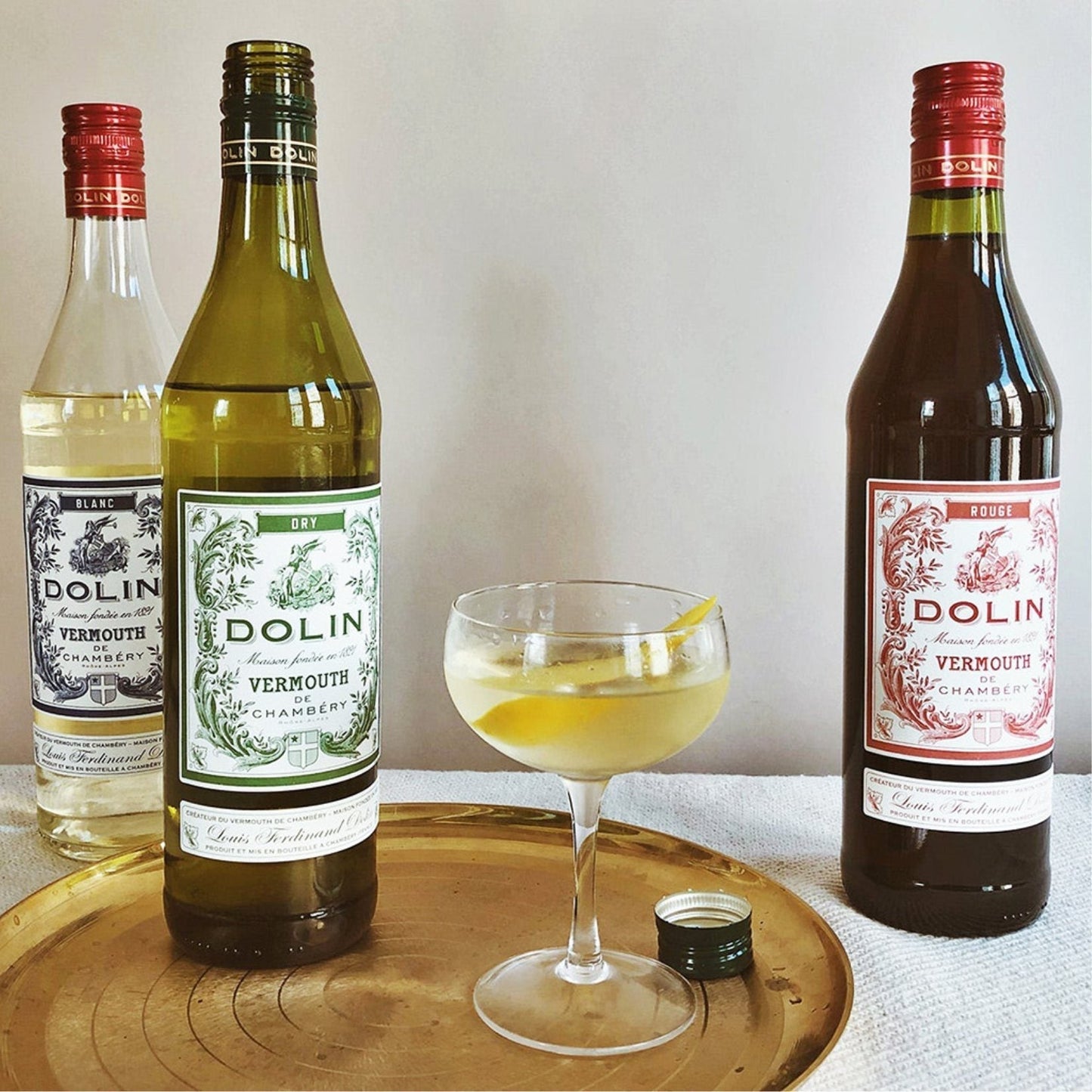 Trilogia de Vermouth Dolin (Dry, Rouge, Blanc)3#Sin color