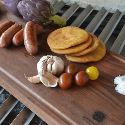 Tabla Asado Porta Sal 80 cms2#Café