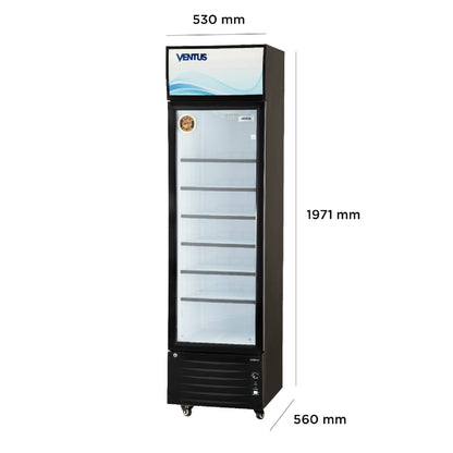 Visi-Cooler 1 Puerta 290 Litros con Luz Led LG-290LED5#Negro