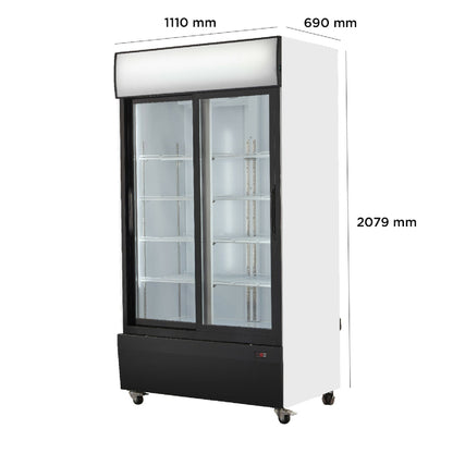 Visi-Cooler 2 Puertas Correderas 1000 Litros VC-1000LS7#Blanco