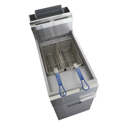 Freidora A Gas Alta Produccion 2 Canastos VFP-18PRO7#Gris